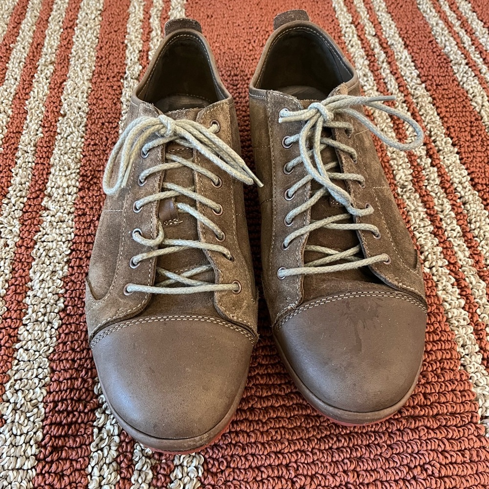 Timberland Shoes Mens US9.5 Woodcliff Oxford Sneakers Brown Leather Light Weight